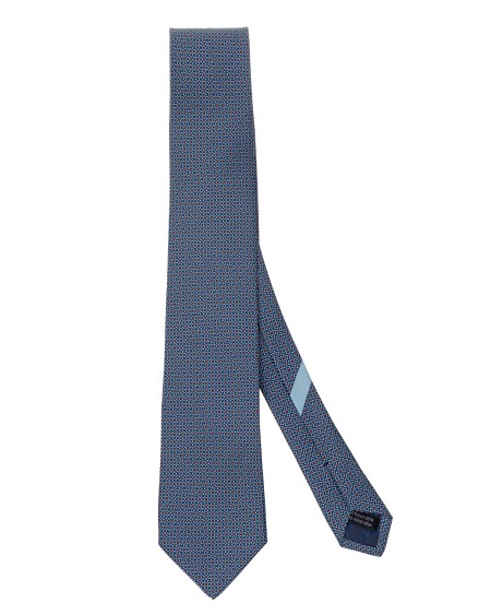 Shop SALVATORE FERRAGAMO  Cravatta: Salvatore Ferragamo cravatta in seta.
Cravatta in pura seta decorata con pattern di gancini stilizzati.
Composizione: 100% Seta.
Made in Italy.. 350260 4 MASTER-0731480 001